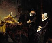 REMBRANDT Harmenszoon van Rijn The Mennonite Preacher Anslo and his Wife oil painting